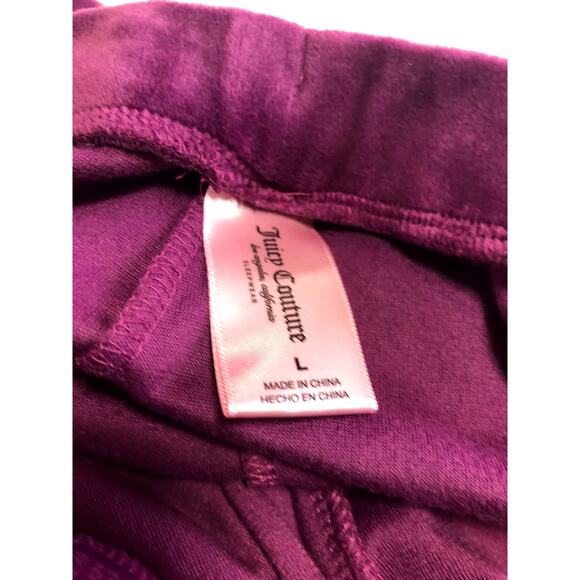 Juicy Couture Women's Jogger Sleepwear Pants Lounge Pink Fuchsia Velvet Large - Picture 6 of 8